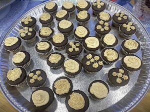 Plated Mini Mocha Cake & Cupcakes